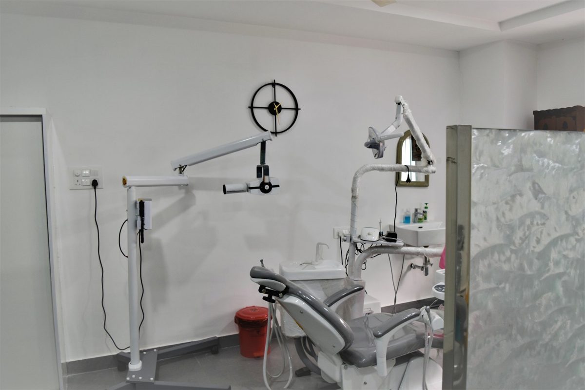 Treatment room with dental X-ray arm at Align Dental
